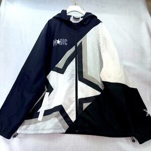 EUC Men’s New Era Orlando Magic Basketball Zip-Up Hooded Jacket Windbreaker XXL